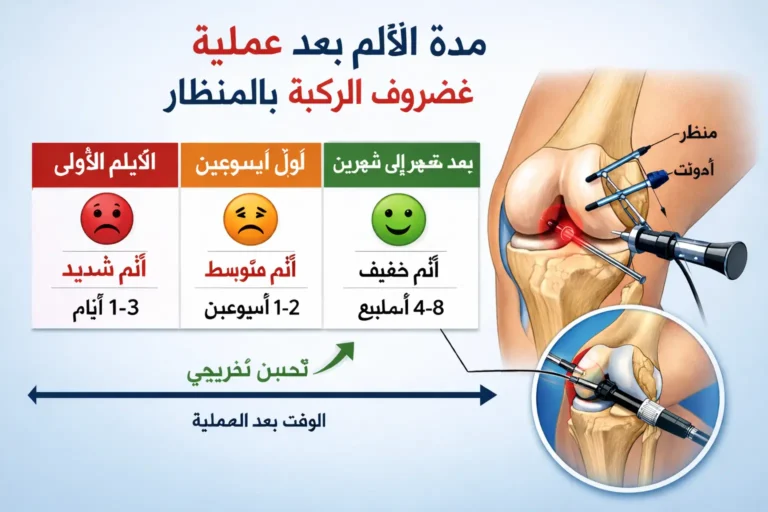 مدة الألم بعد عملية غضروف الركبة بالمنظار